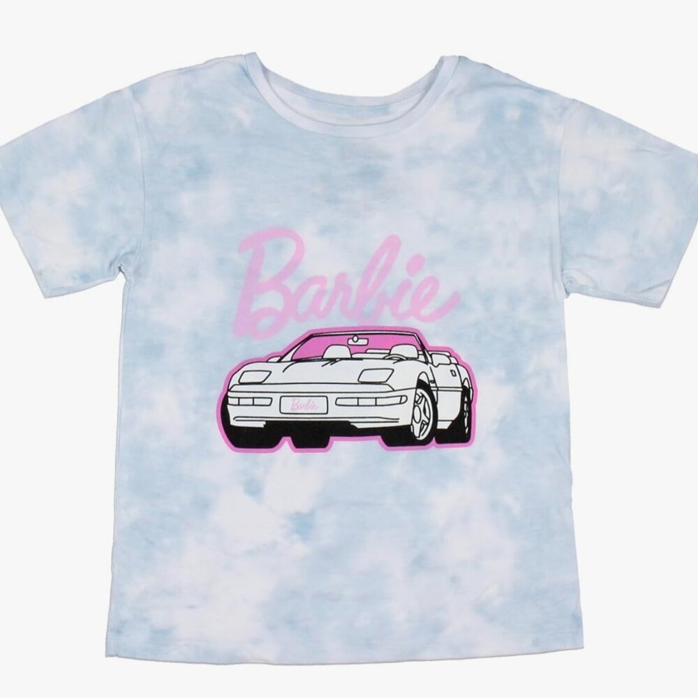 Girl's Barbie Convertible Tie-Dye Short Sleeve T-Shirt Size XS (4/5) NWT Girls